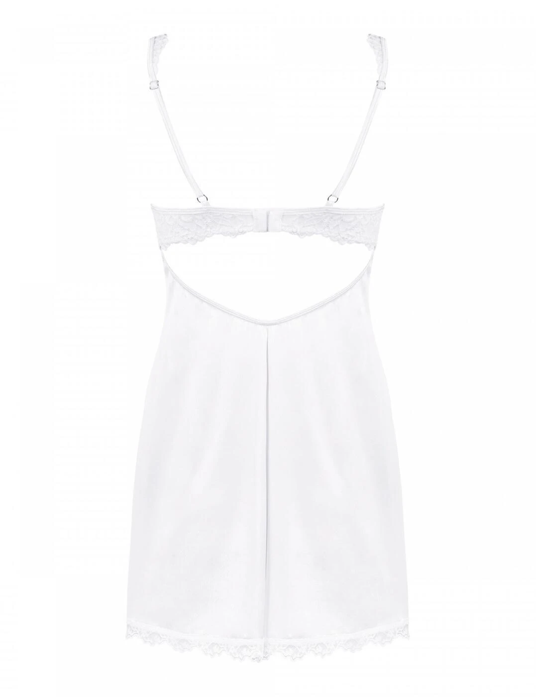 Obsessive Amor Blanco Chemise And Thong Set - White - Image 3