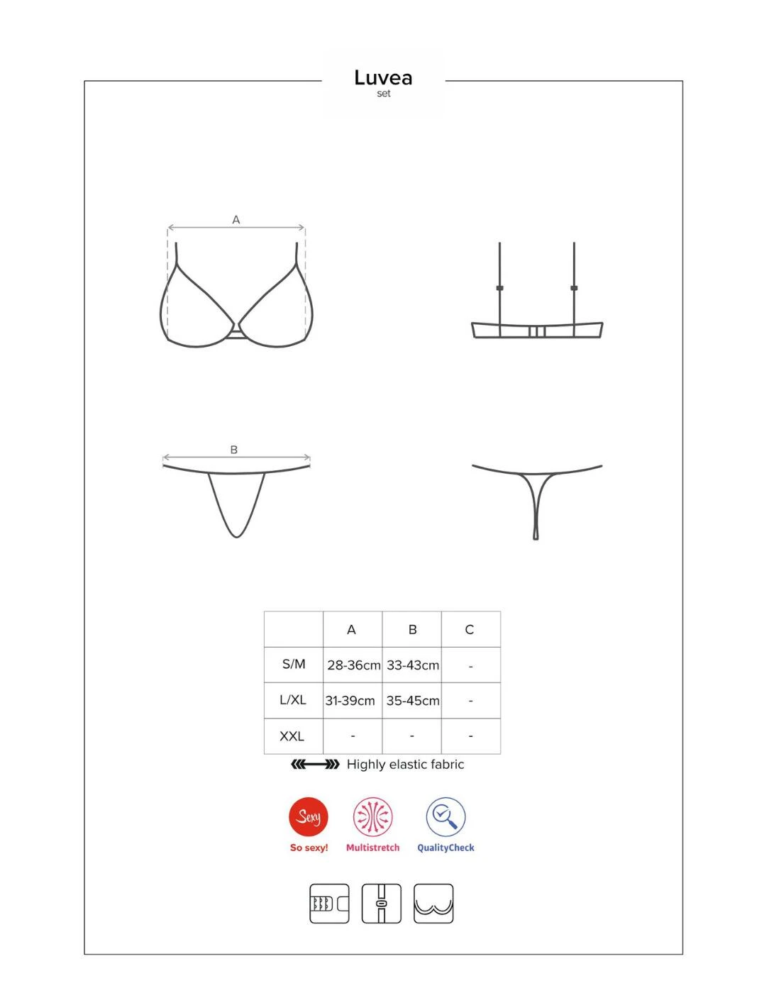 Obsessive Luvae Bra And Thong Set - Black - Image 4