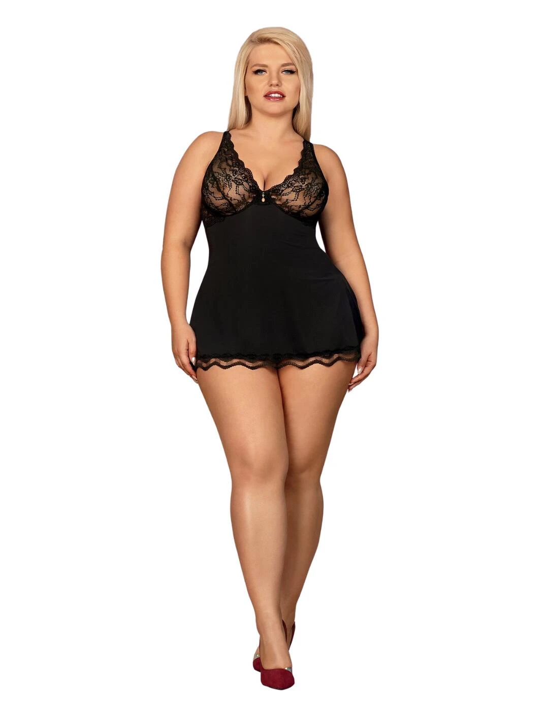Obsessive Luvae Babydoll Chemise - Black