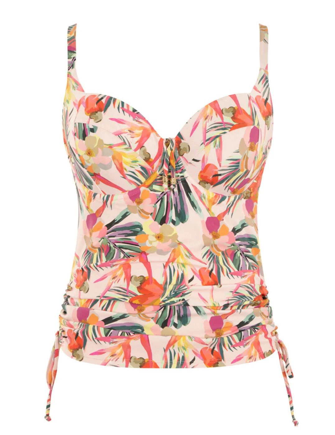 SW1631 Panache Paradise Balcony Tankini Top - SW1631 Pink Tropical - Image 2