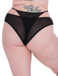 ST029202 Scantilly By Curvy Kate Peep Show Brazilian Brief - ST029202 Black