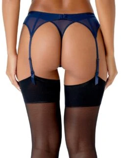 7712 Gossard Superboost Lace Suspender Belt - 7712 Midnight Blue/Gold