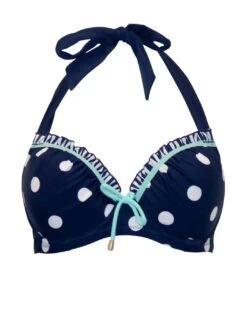 28200 Pour Moi Beach House Halterneck Bikini Top - 28200 Navy/White/Aqua