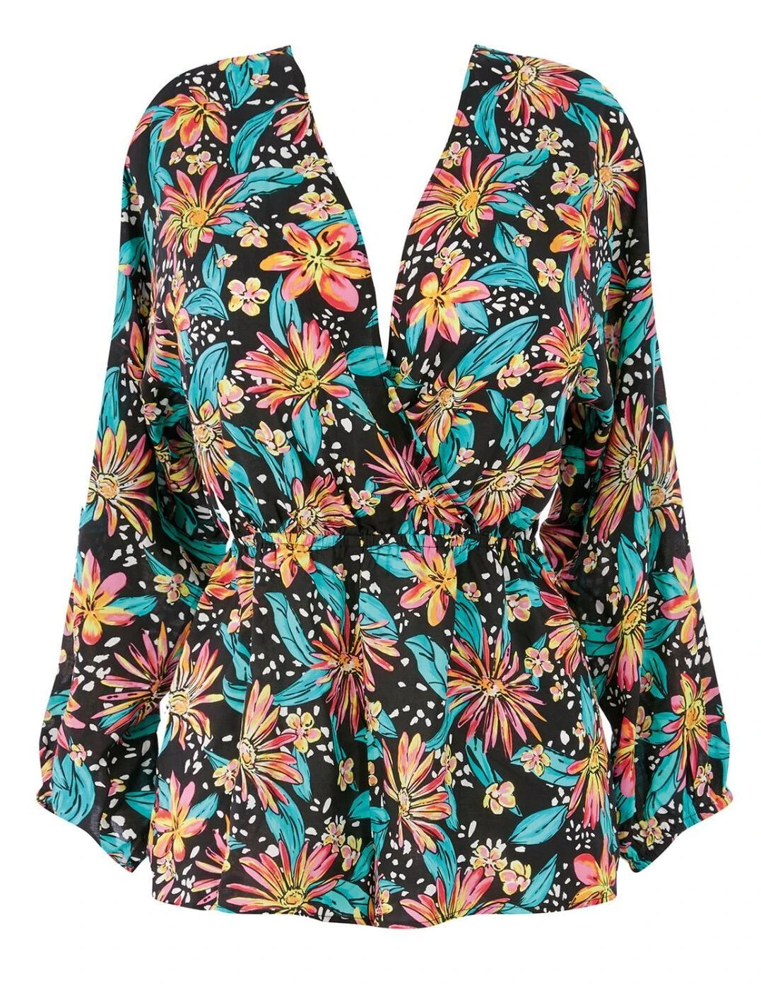 7034 Freya Wild Daisy Swim Beach Playsuit - 7034 Multi - Image 3