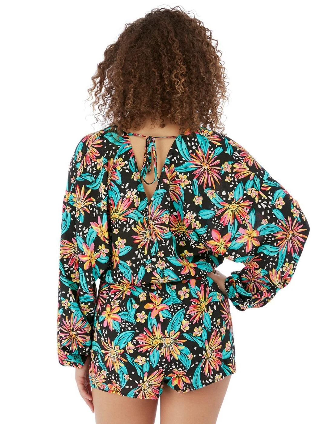7034 Freya Wild Daisy Swim Beach Playsuit - 7034 Multi