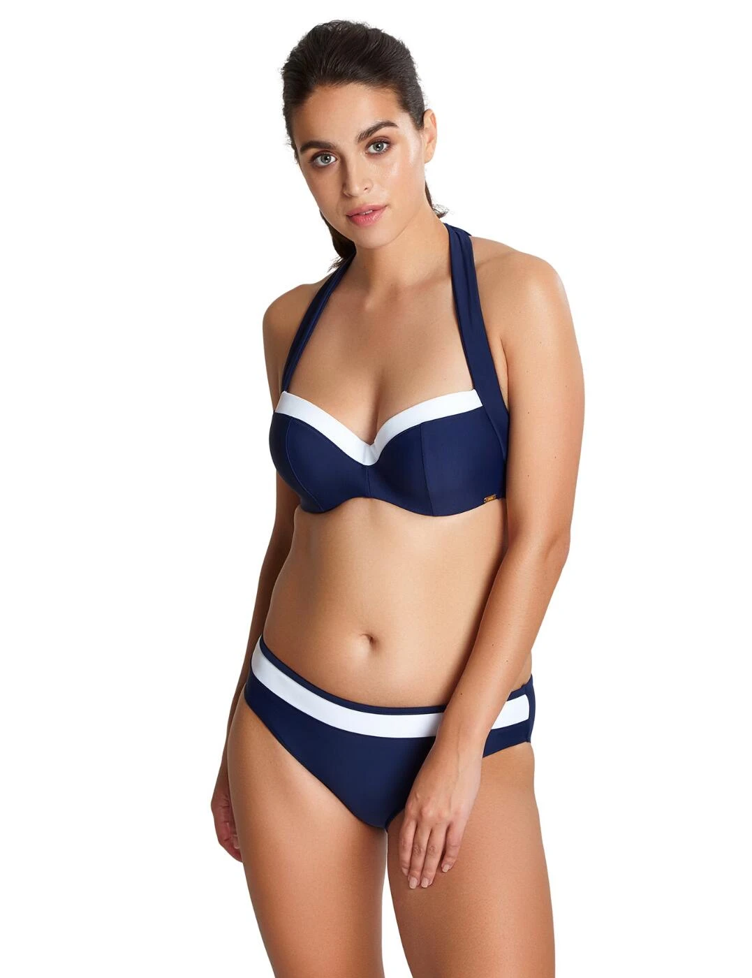 SW1094 Panache Anya Cruise Moulded Multiway Halterneck Bikini Top - SW1094 Navy/White - Image 3