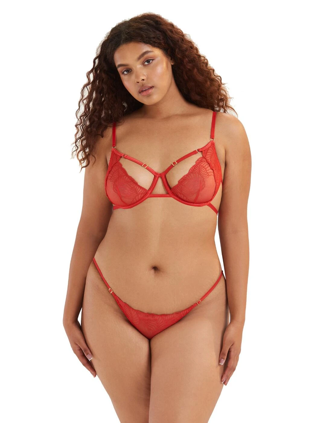 41402 Bluebella Enya Demi Cup Bra - 41402 Red - Image 5