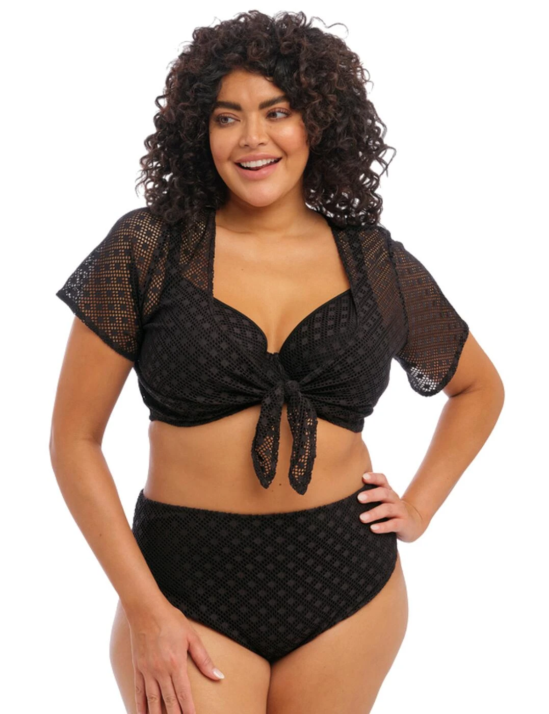 800696 Elomi Bazaruto Beach Cover Up - 800696 Black - Image 3