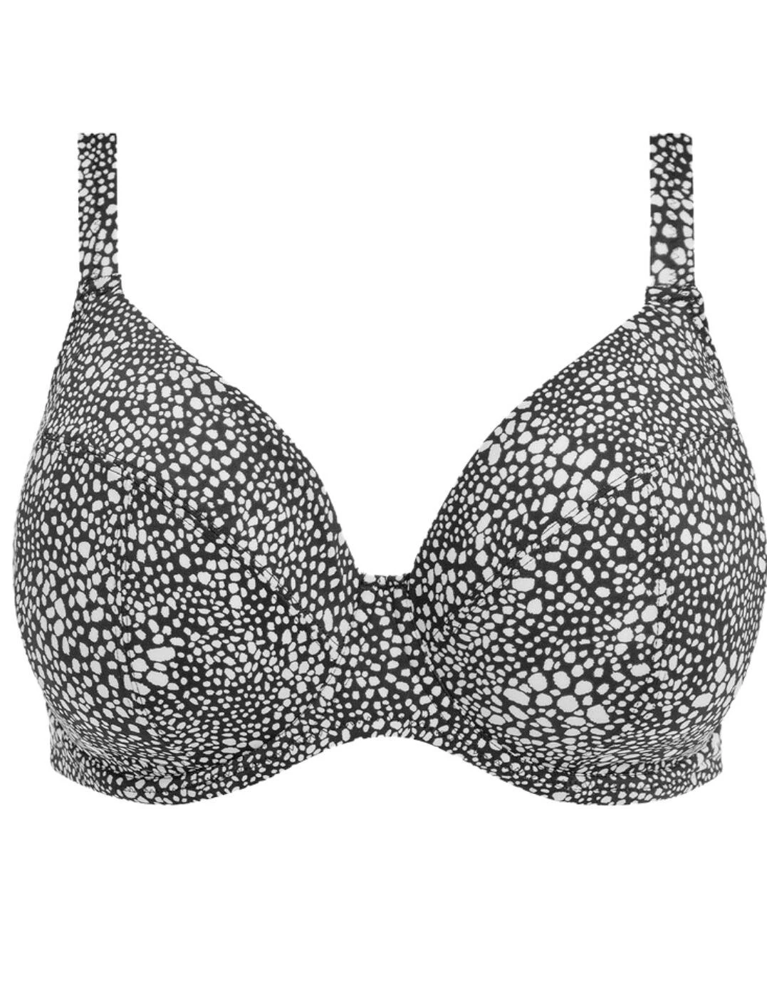 801102 Elomi Pebble Cove Plunge Bikini Top - 801102 Black - Image 2