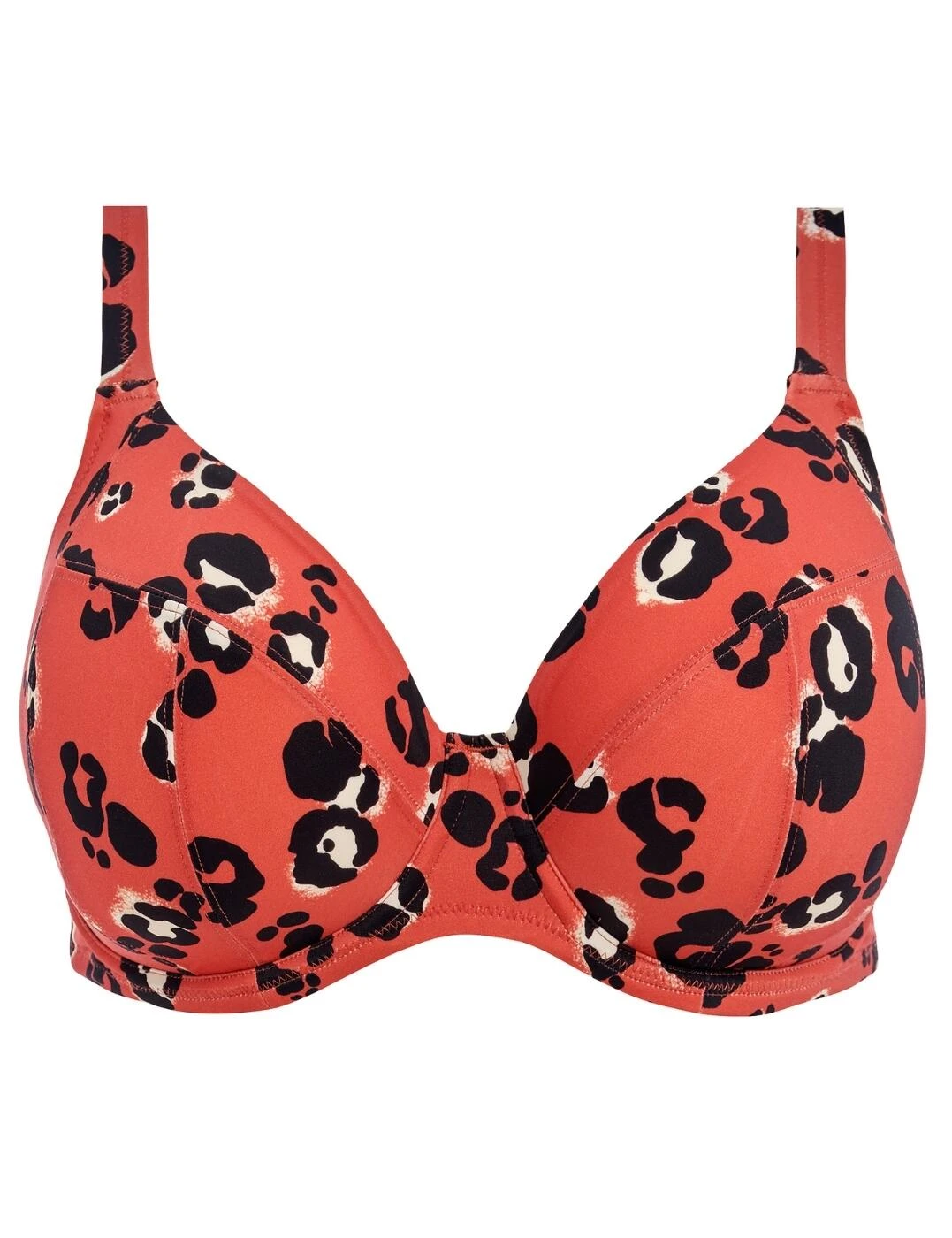 800902 Elomi Kotiya Plunge Bikini Top - 800902 Terracotta - Image 2