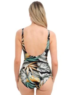 501630 Fantasie Bamboo Grove Underwired V-neck Swimsuit - 501630 Jet