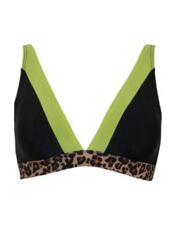 25612 Pour Moi Palm Springs Triangle Bikini Top - 25612 Black/Lime