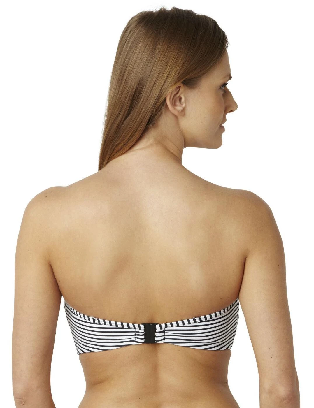 SW0893 Panache Anya Stripe Bandeau Bikini Top - SW0893 Black/White - Image 5