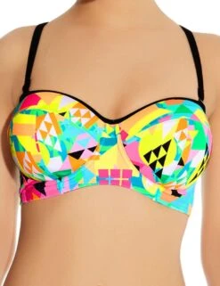 3790 Freya Tribal Trax Padded Bandeau Bikini Top Neo - 3790 Neo